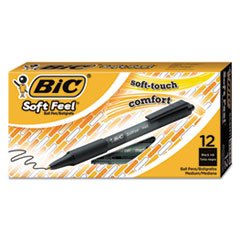 bic Soft Feel Retractable Ballpoint Pen, Black Ink