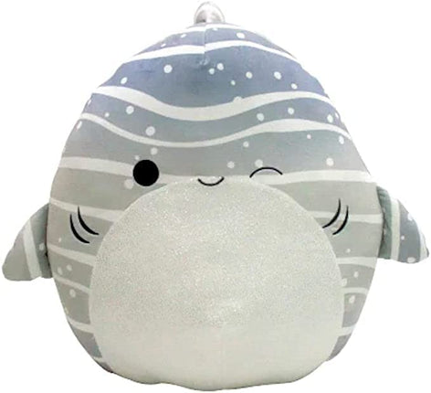 Squishmallows 16-Inch Grey Striped Whale Shark wit