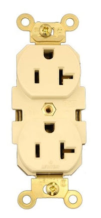Leviton Duplex Receptacle, 20 Amp, 125 Volt, Indus