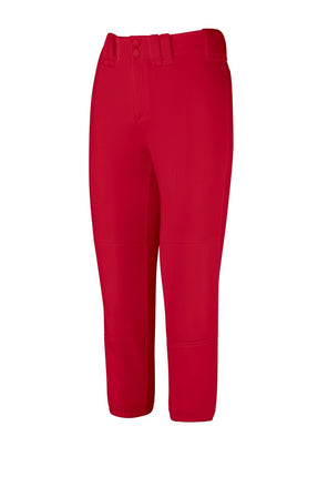 Mizuno Girls (Youth) Belted Softball Pant, Red, Me