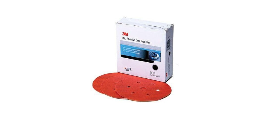 3M 01136 Hookit Red 6" P800 Grit Dust-Free Abrasiv