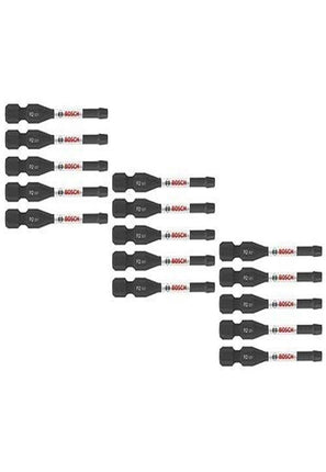 BOSCH ITDSQ2215 15-Pack 2 in. Driven Square #2 Imp