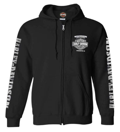 Harley-Davidson Men's Lightning Crest Full-Zippere