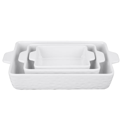GarveeHome Baking Dishes Set of 3, Ceramic Bakewar