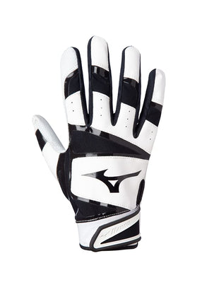 Mizuno B-303 Adult Baseball Batting Glove, White-B