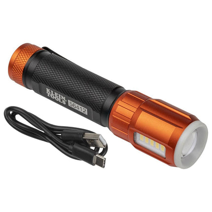 KLEIN TOOLS Rechargeable LED Flashlight with Workl