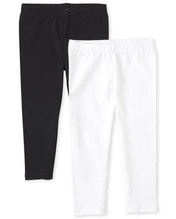 The Children's Place Girls Capri Leggings, White/B