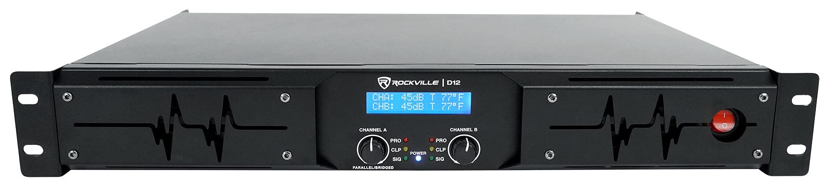 Rockville D12 5000W Peak / 1400W RMS 2-Channel Cla