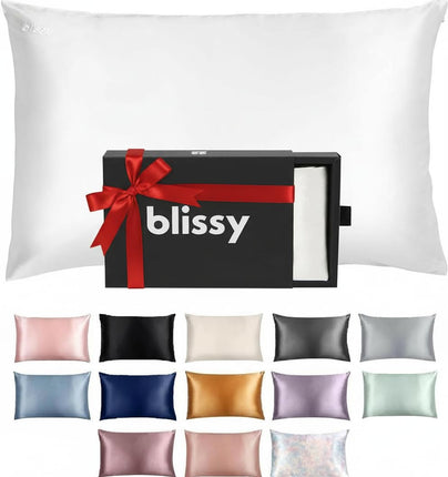 BLISSY Silk Pillowcase 100% Pure Mulberry Silk 22