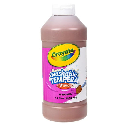 Artista II Washable Tempera Paint, Brown, 16 oz