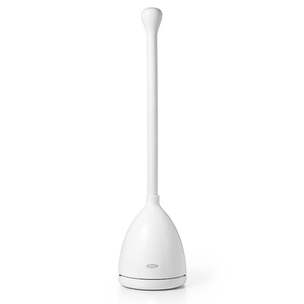 OXO Good Grips Toilet Plunger with Holder, White