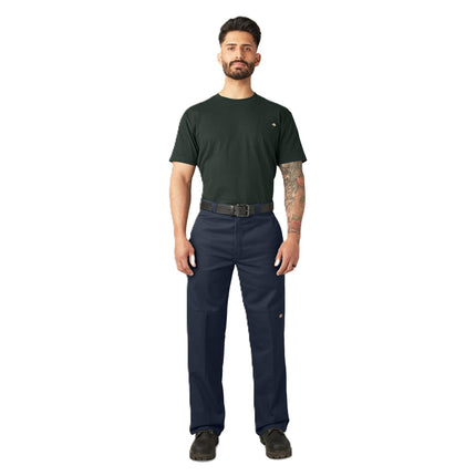 Loose Fit Double Knee Work Pants. Dark Navy, 46 30