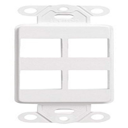 Leviton 41644-W QuickPort Decora Insert, 4-Port, 2
