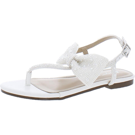 Betsey Johnson Girl's Sasha Sandal, Pearl, 4 Big K
