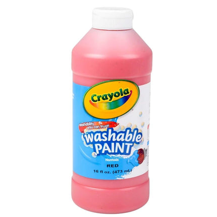 Washable Paint, Red, 16 oz
