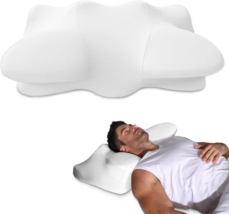 Dual-Height Cervical Neck Pillow for Pain Relief,