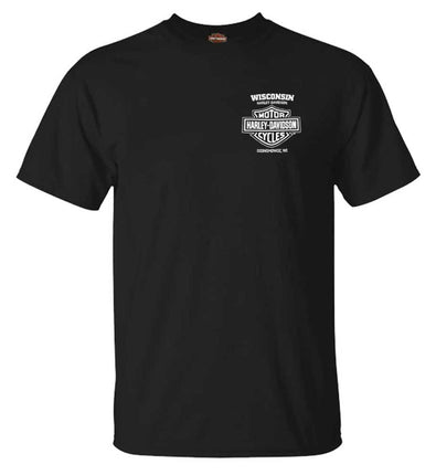 Harley-Davidson Men's Lightning Crest Crew-Neck Sh