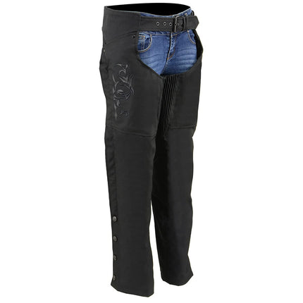 Milwaukee Leather SH1182 Women's Black Textile Mot
