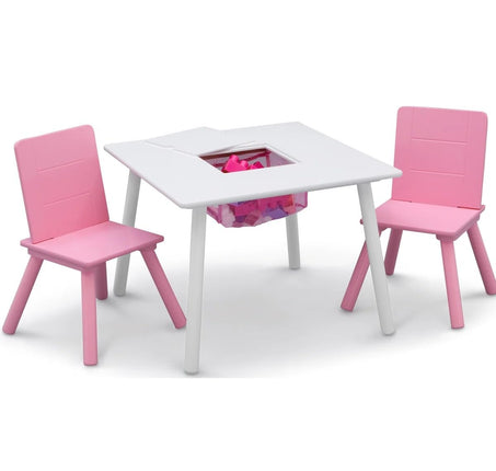 Delta Children Kids Table and Chair Set with Stora
