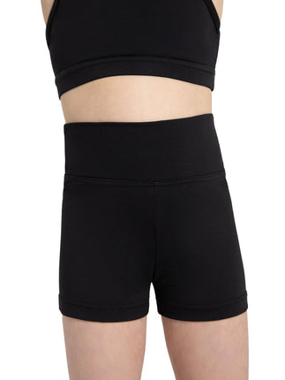 Capezio High Waisted Short - Girls, Black, Medium