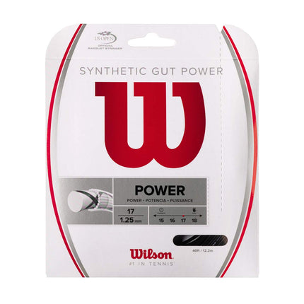 Wilson Synthetic Gut Power 17 Tennis String - Set,