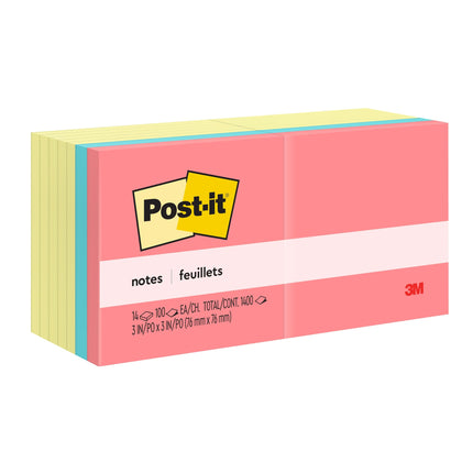 Post-it Notes, 3 in x 3 in, 14 Sticky Notes Pads,