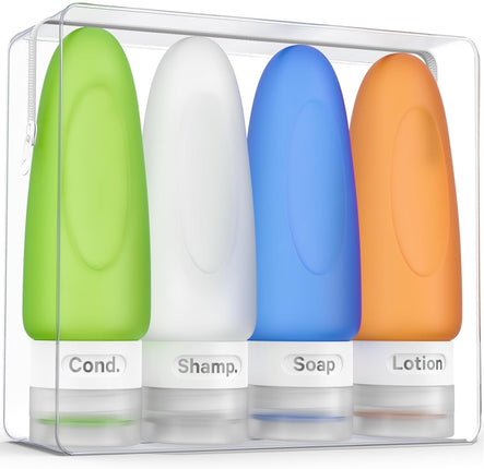 Dot&Dot 4 Leak Proof Travel Bottles - 3 oz Travel