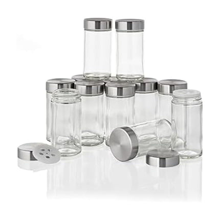 Kamenstein Clear Reusable 3 Oz Jars with Stainless