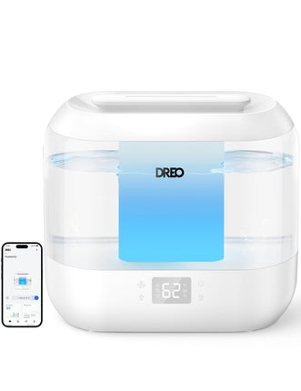 DREO 4L Smart Humidifiers for Bedroom, Top Fill Qu