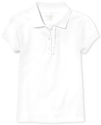 The Children's Place Girls Short Sleeve Ruffle Piq