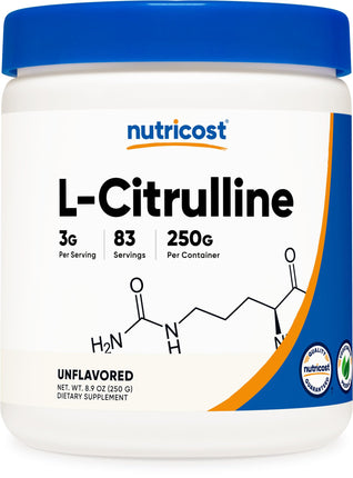 Nutricost Pure L-Citrulline (Base) Powder 250 Gram