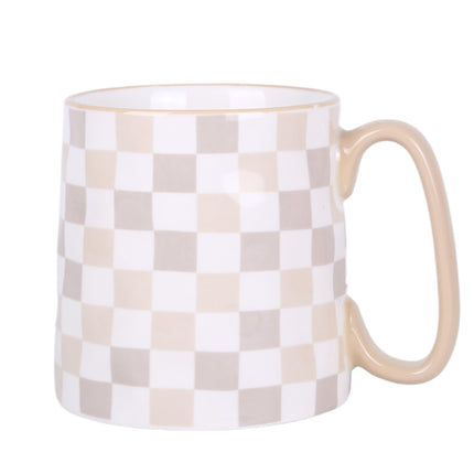 10 Strawberry Street Bella Neutral Check Mug