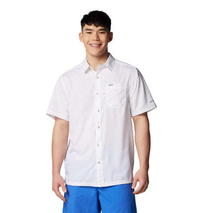 Columbia Men's Standard Slack Tide Camp Shirt, Whi