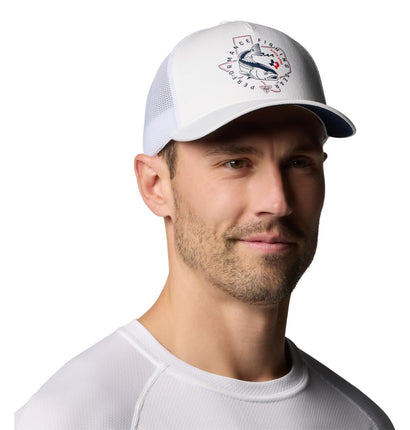 Columbia Statetriot Mesh Ball Cap, White/Collegiat