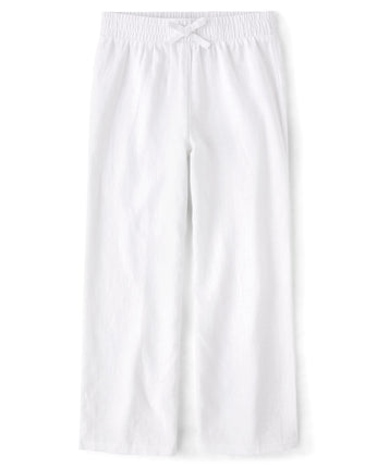 The Children's Place Girls' Linen-Blend Wide Leg B