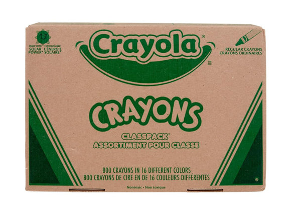 CRAYOLA Classpack, 800 Wax Crayons, 16 Assorted Co