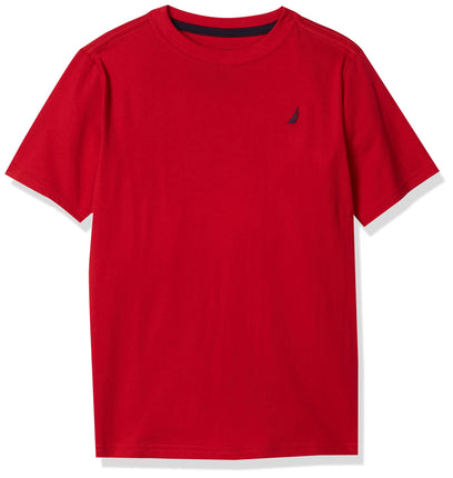Nautica Boys' Short Sleeve Solid Crew Neck T-Shirt