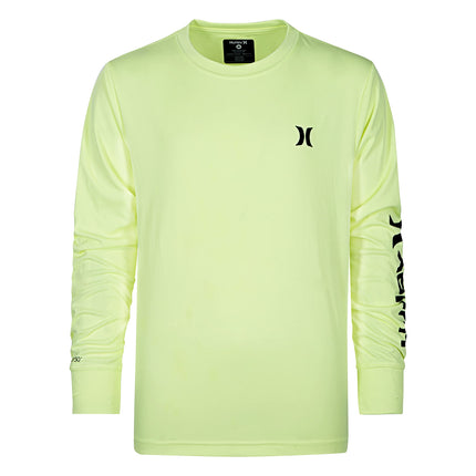 Hurley Boys' Long Sleeve Rash Guard Shirt, Volt He