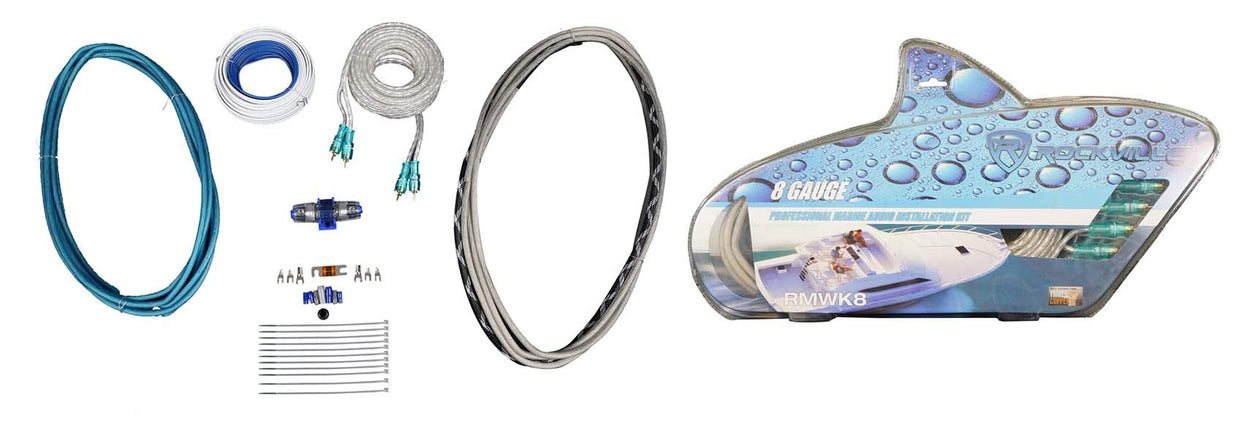 Rockville RMWK8 8 AWG Gauge Waterproof Marine/Boat