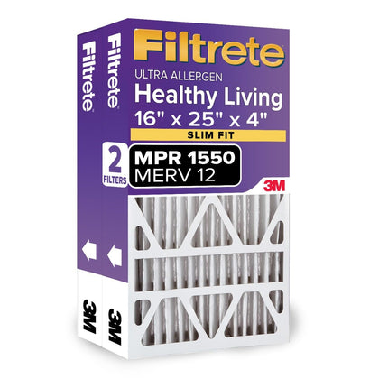 Filtrete 16x25x4(SlimFit), AC Furnace Air Filter,