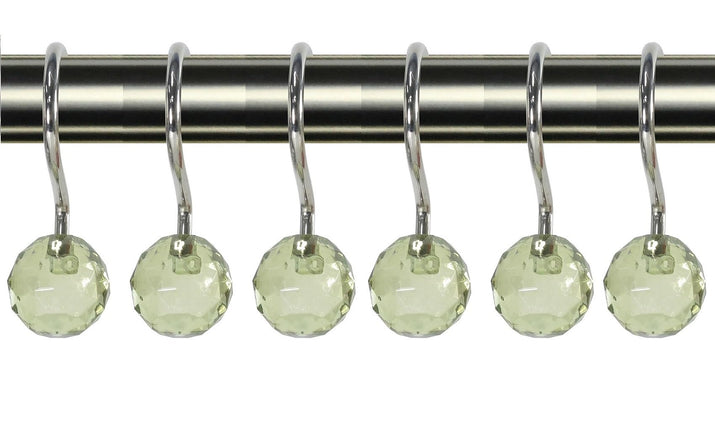 Daniel's Bath & Beyond 12 Piece Crystal Shower Hoo
