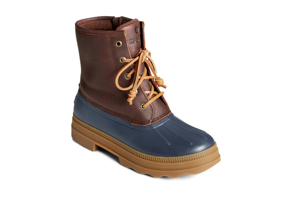 Sperry Men's Saltwater 2.0 Leather Rain Boot, Navy