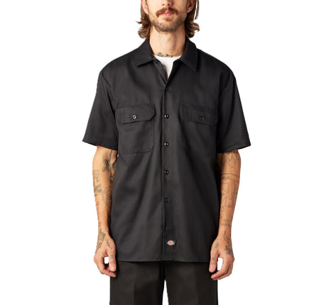 Dickies Men's Flex Relaxed Fit Short Sleeve Work S