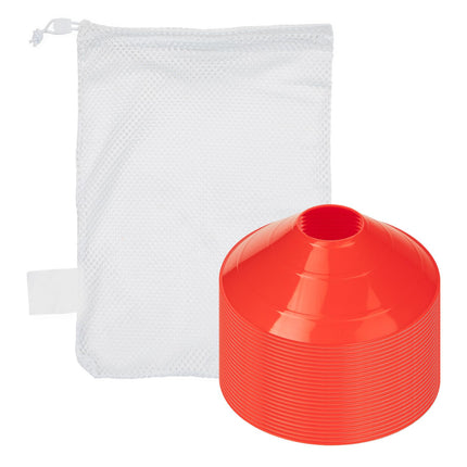 Champion Sports Set of 25 Red Cones with Mesh Bag