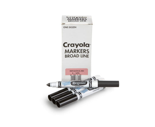 Crayola Black Washable Markers, Broad Line Markers
