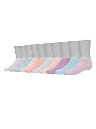 Hanes Girls' Big Comfort Soft No-Show, Stretch Ank