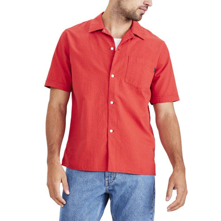 DOCKERS Men's Regular Fit Short Sleeve Camp Collar