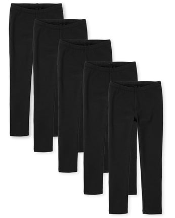 The Children's Place Girls Leggings,Black 5 Pack,L