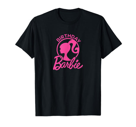 Barbie Classic T-shirt with pink logo, grey, M