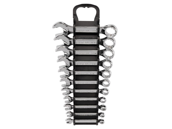 TEKTON Stubby Combination Wrench Set with Holder,